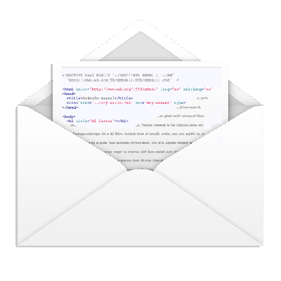 website in an envelope